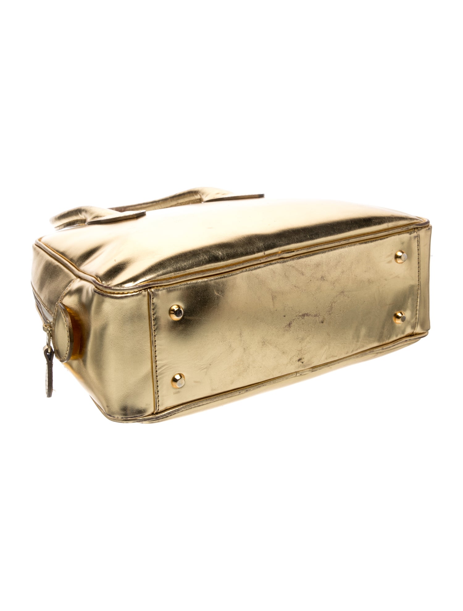 Comme des Garçons Leather Top Handle Bag - Gold Handle Bags