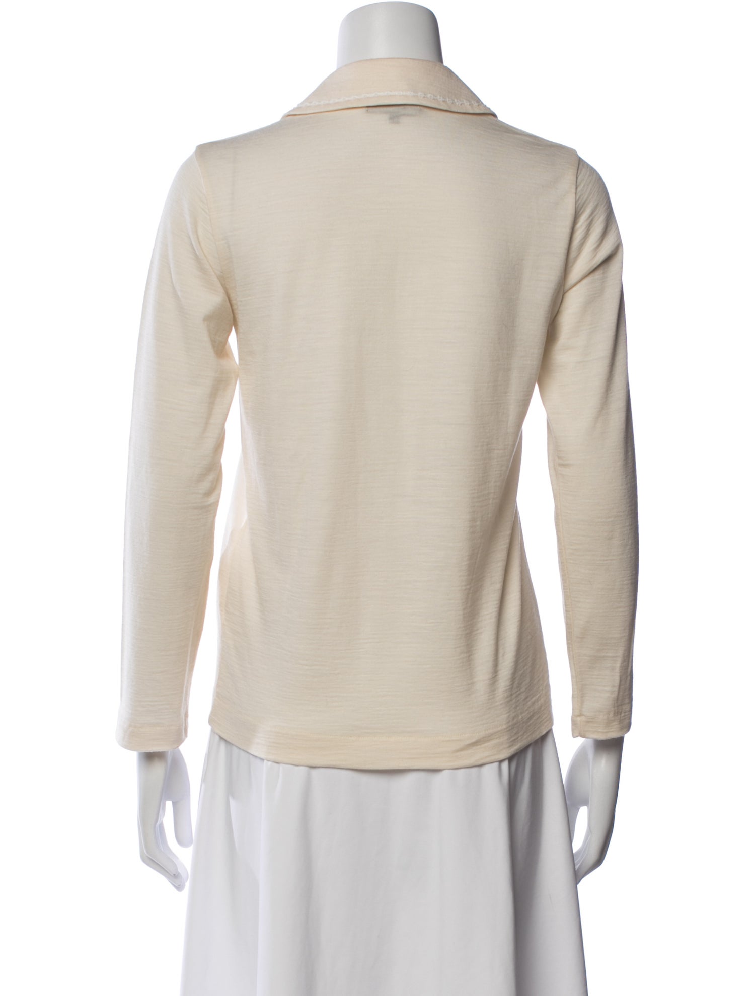 tricot COMME des GARÇONS Wool Long Sleeve Button-Up T… - Gem