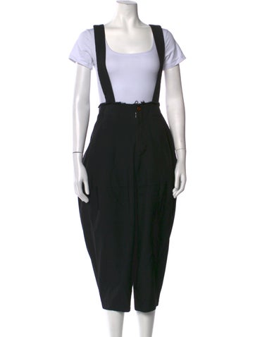 Pre-owned Comme Des Garçons Scoop Neck Overalls In Black