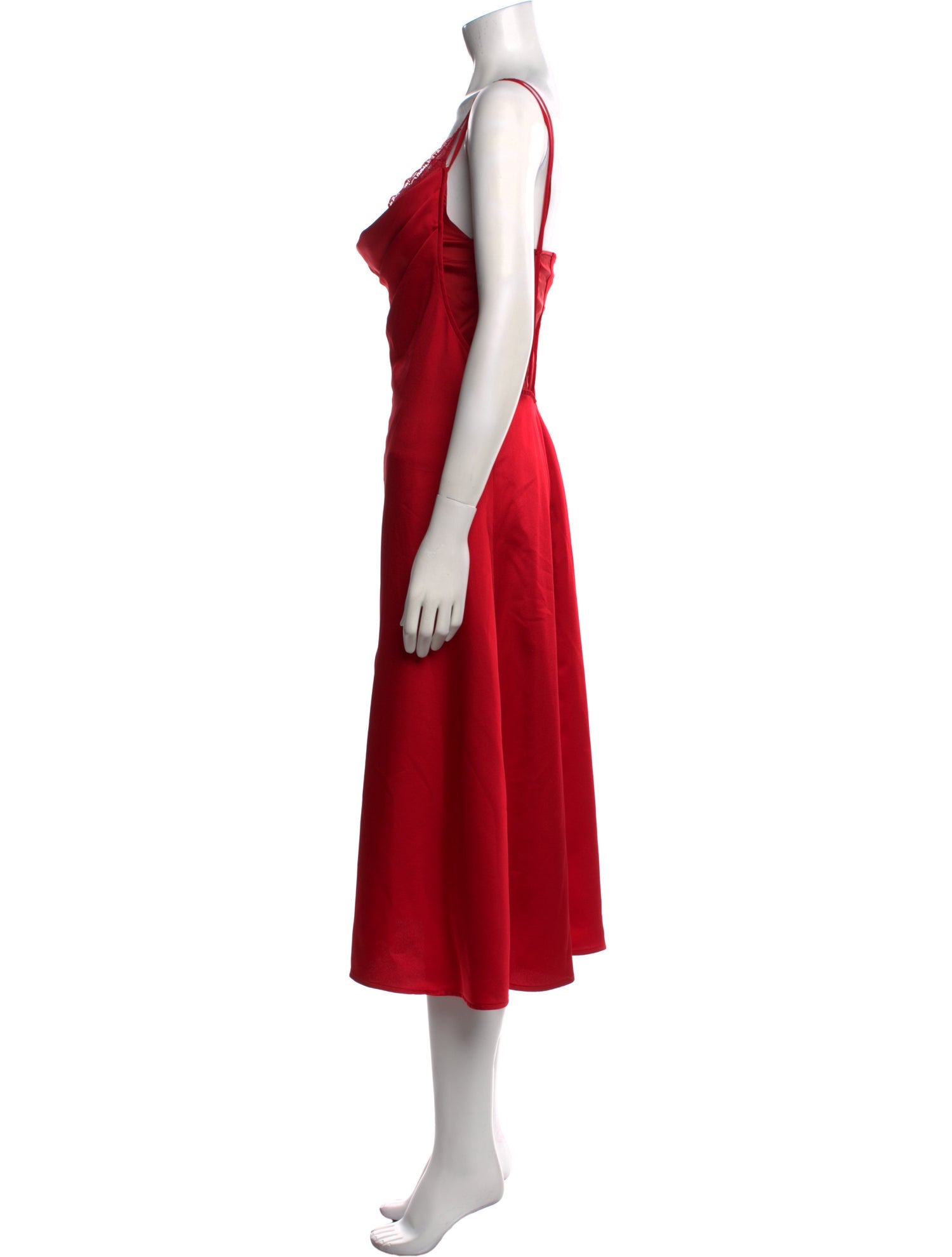 Commission Cowl Neck Midi Length Dress
