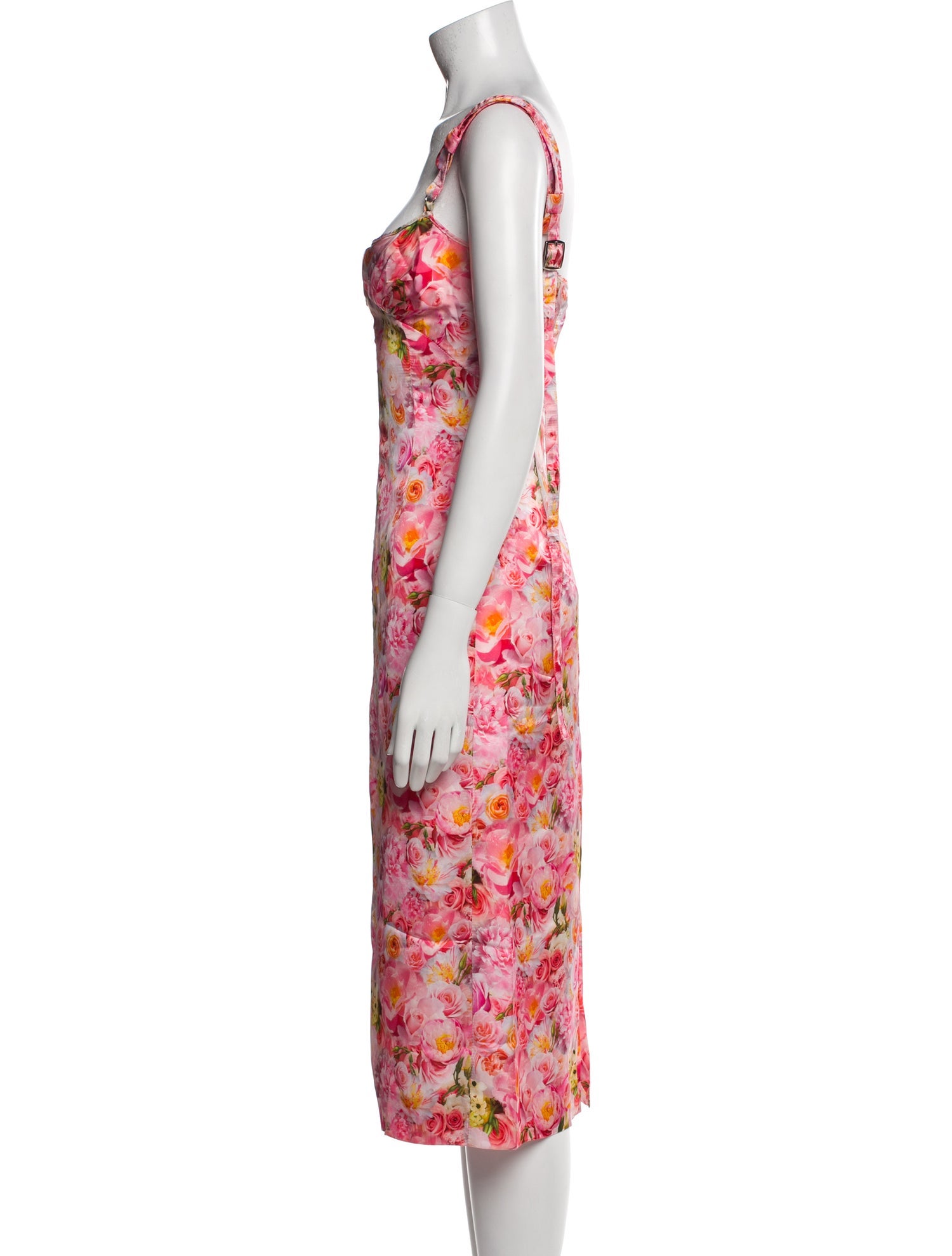 Commission Floral Print Midi Length Dress w/ Tags