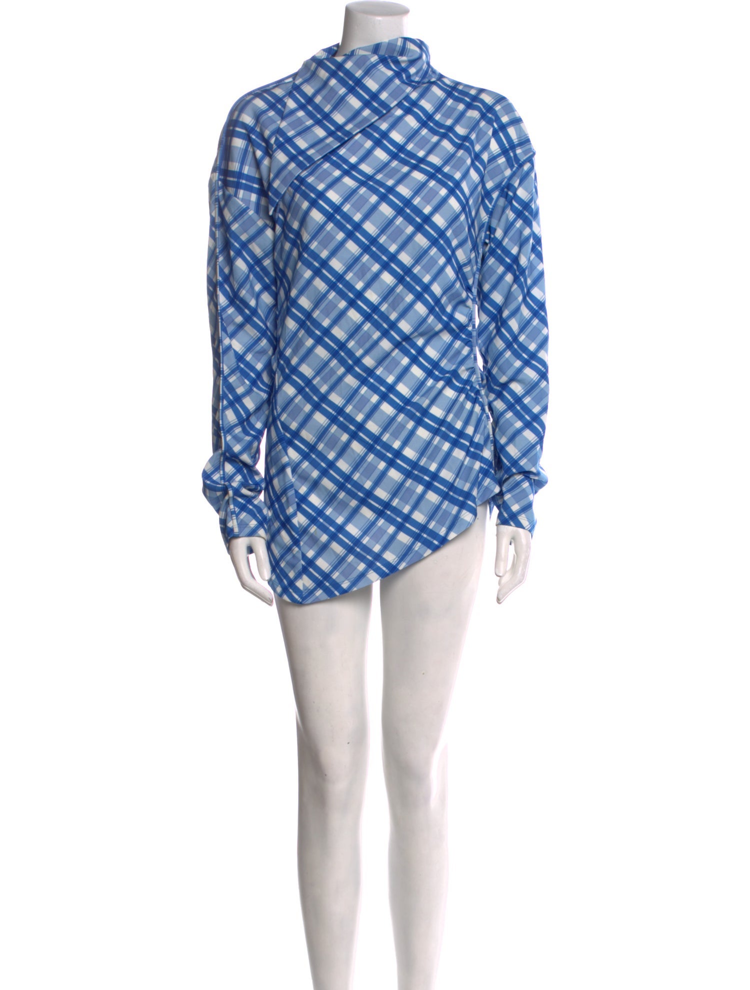 Commission Plaid Print Midi Length Dress