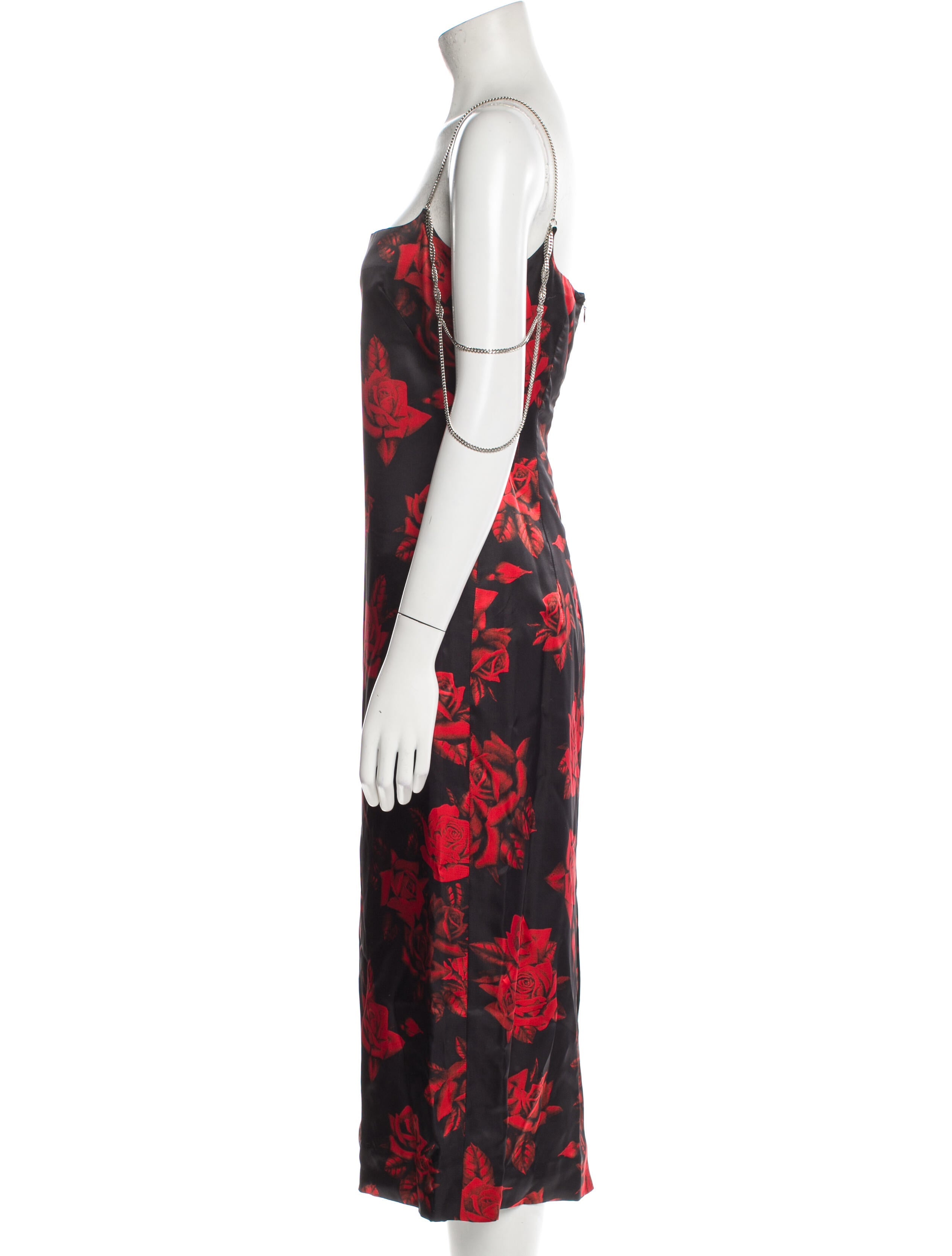 Commission Floral Print Midi Length Dress
