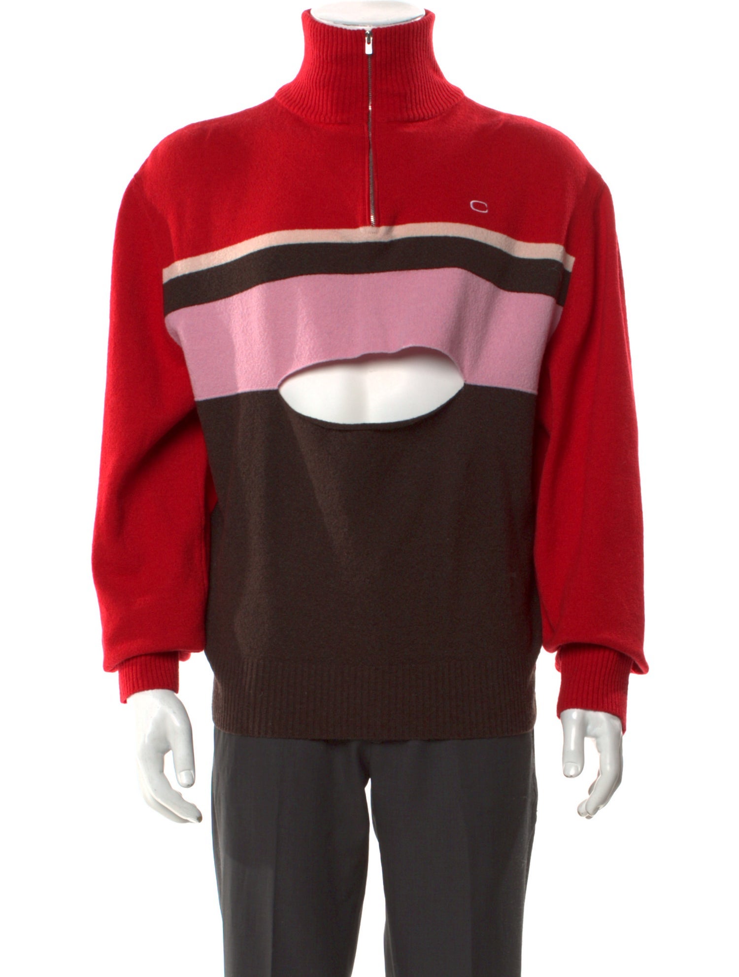 Commission Wool Striped Cardigan