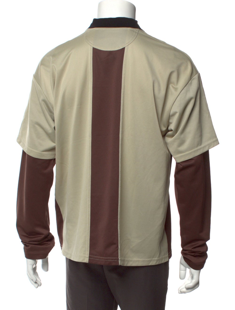Commission Jersey Brown Colorblock Pattern Long S… - image 3