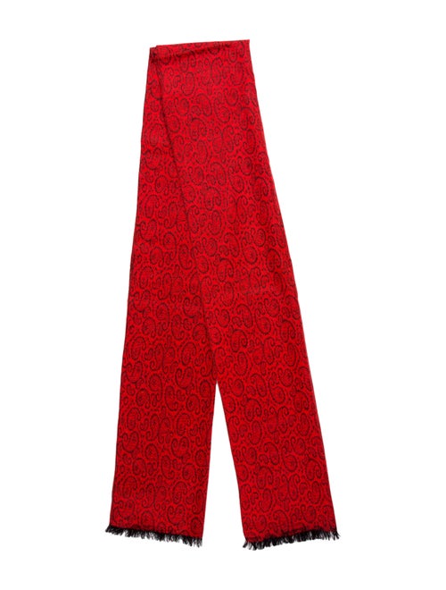 Complice Cashmere Abstract Scarf Red