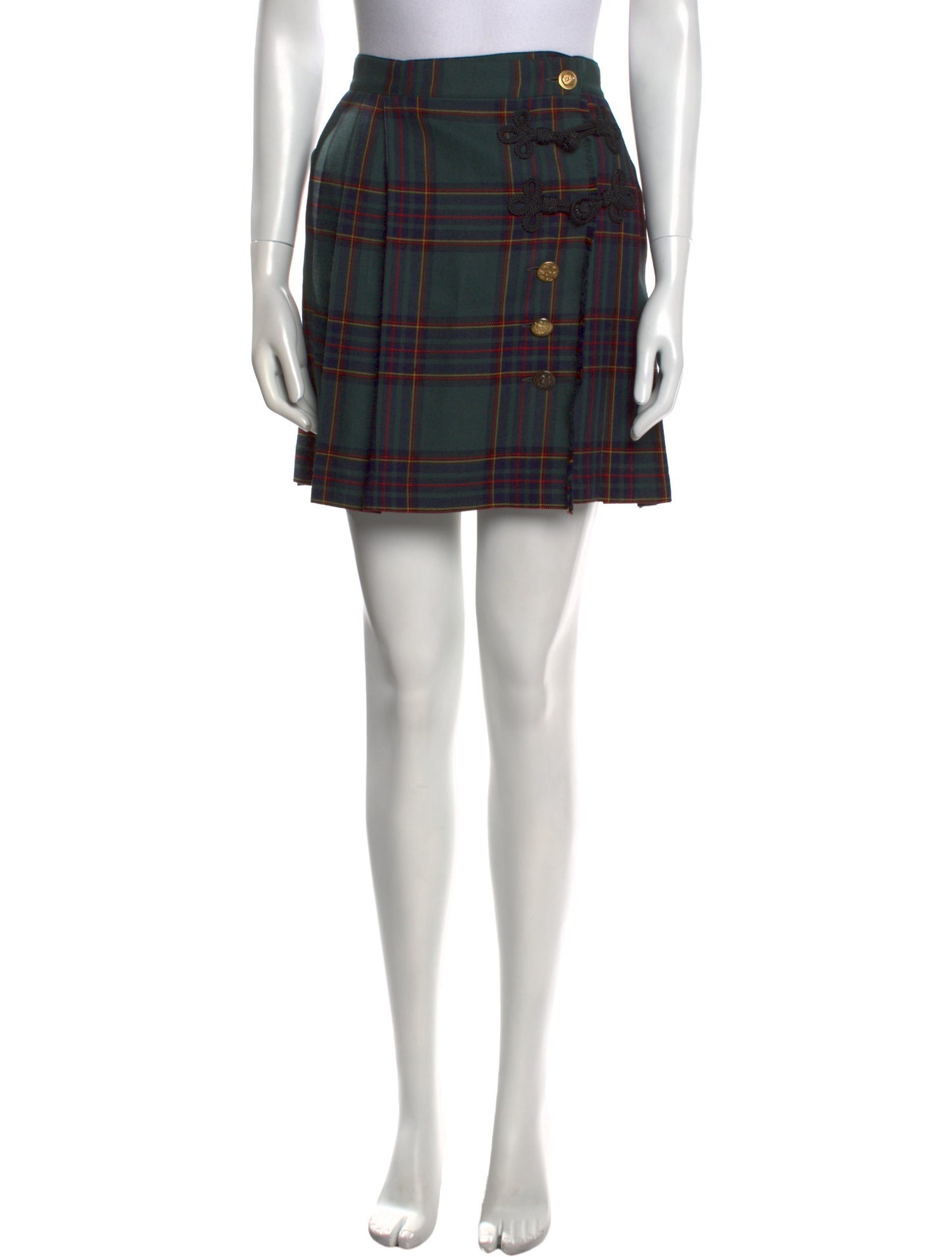 Complice Plaid Print Mini Skirt