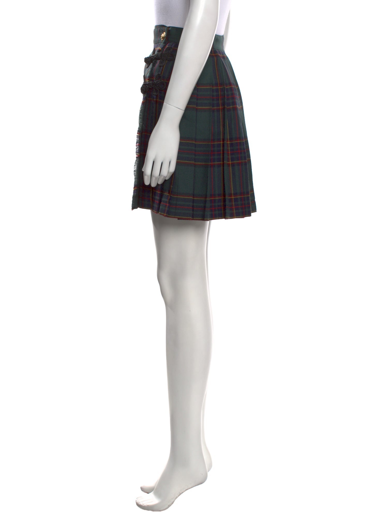 Complice Plaid Print Mini Skirt