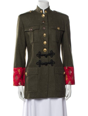 Complice Wool Colorblock Pattern Coat