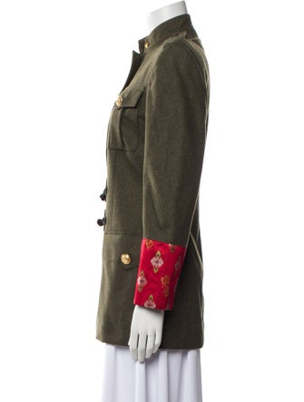 Complice Wool Colorblock Pattern Coat