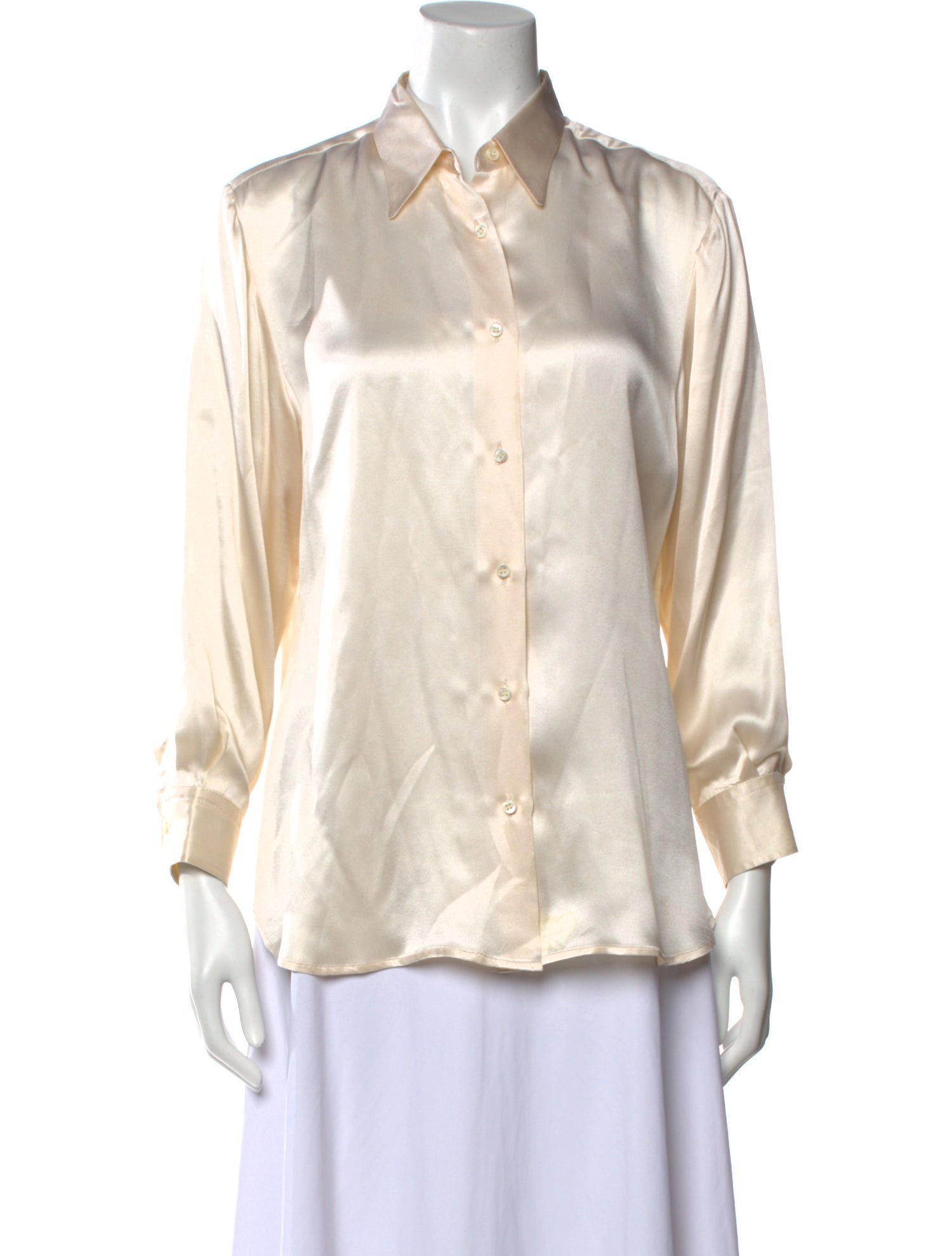 Connolly Silk Long Sleeve Button-Up Top