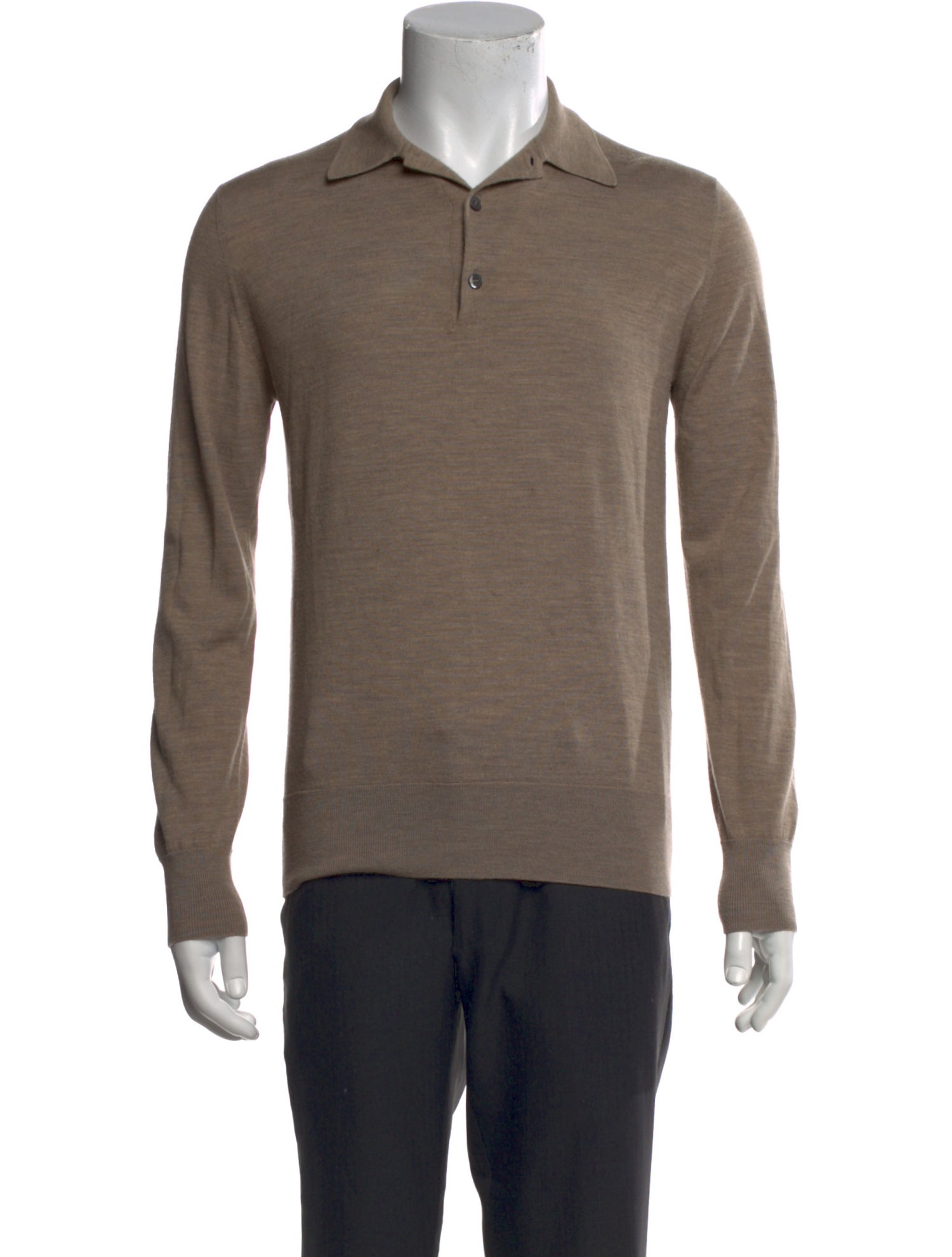 Connolly Merino Wool Collar Polo Sweater