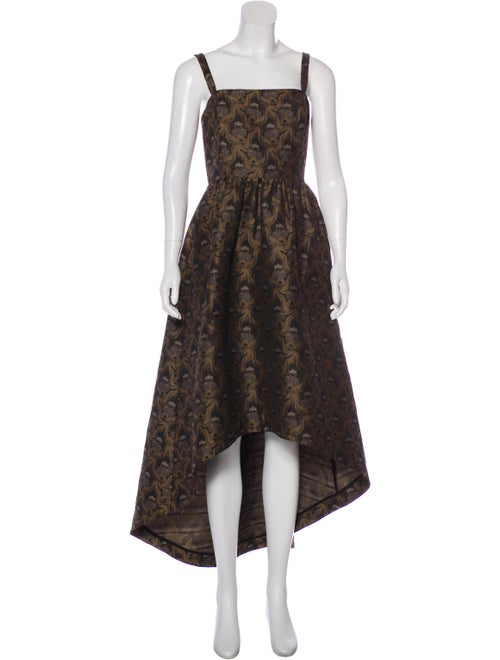 Co. Jacquard Evening Dress Brown