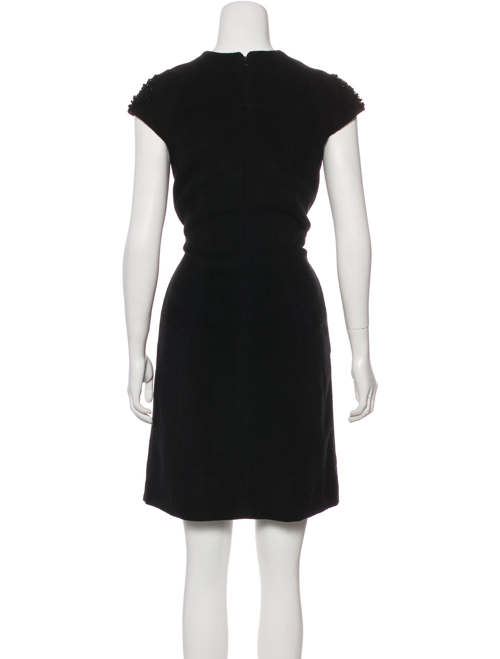 Co. Wool-Blend Knee-Length Dress in Black, Women's XS