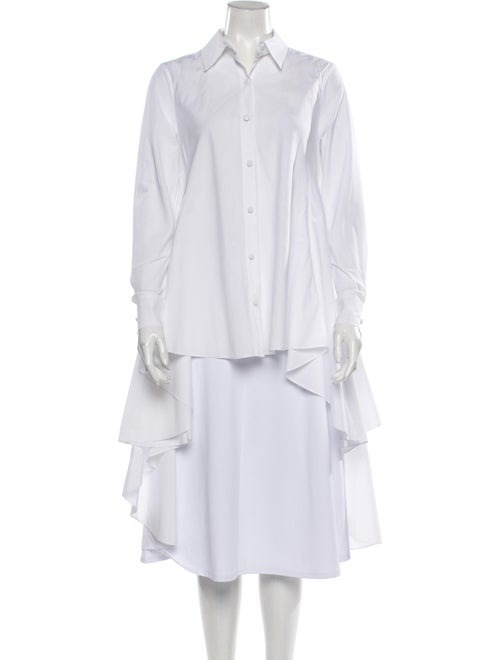 Co. Long Sleeve Button-Up Top White