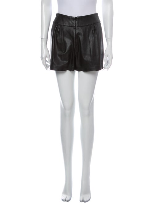 Co. Lamb Leather Mini Shorts Black