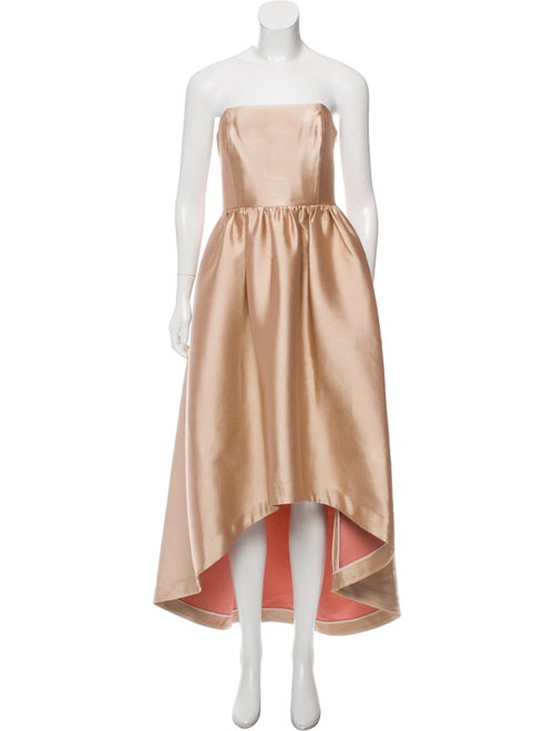 Co. Satin Midi Gown Beige