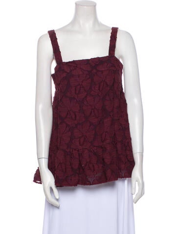 Co. Tops Square Neckline Sleeveless Top S
