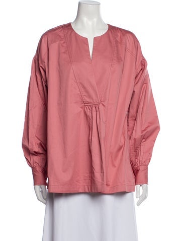 Co. Tops V-Neck Long Sleeve Blouse L