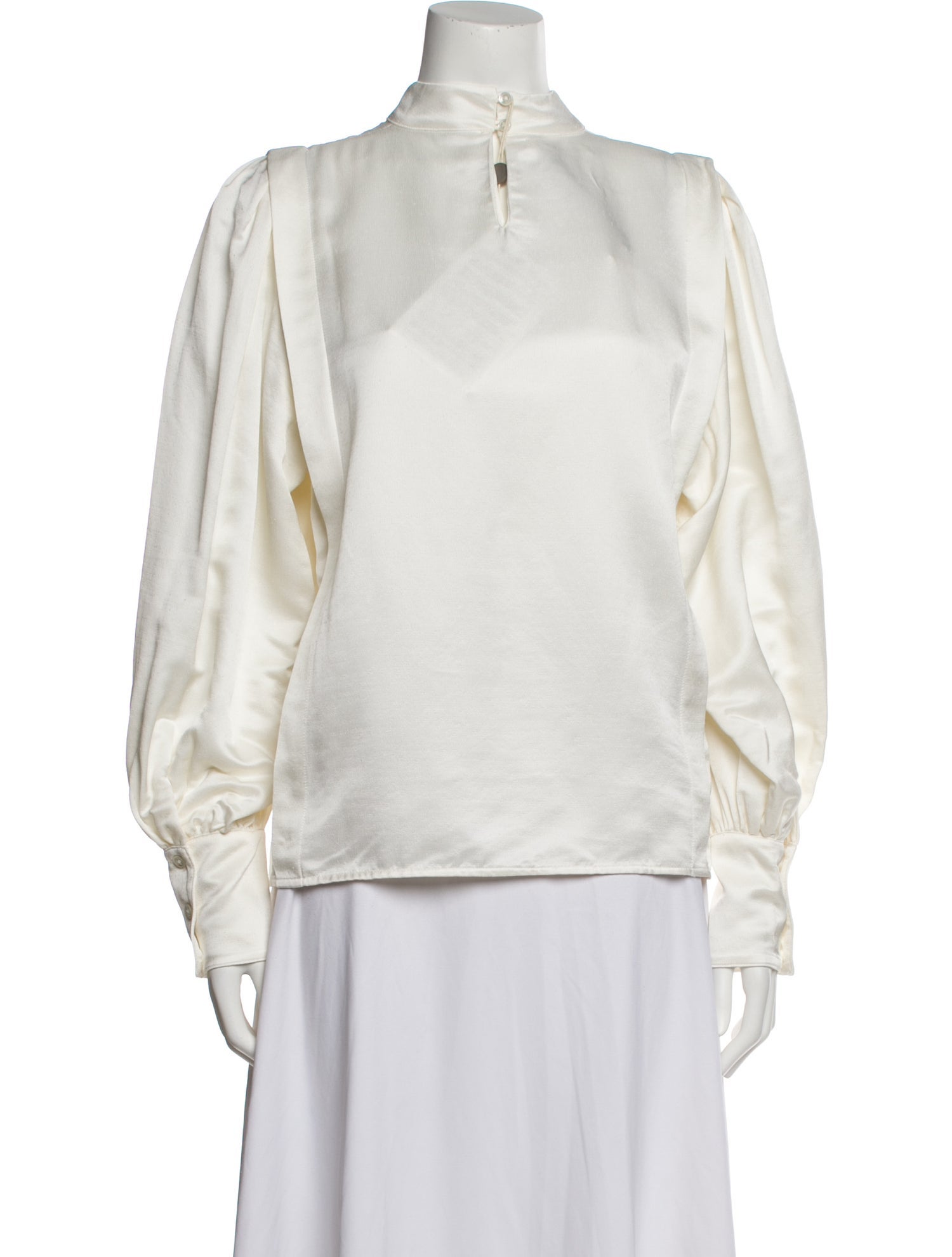 Co. Mock Neck Long Sleeve Blouse