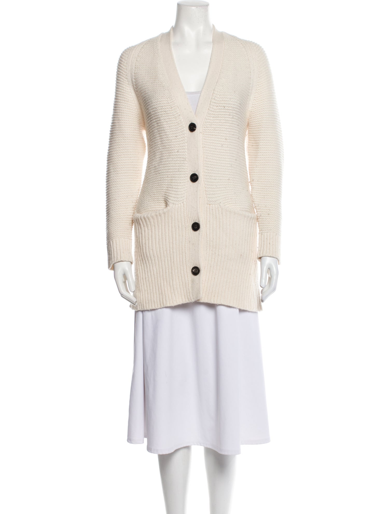 Co. Wool Plunge Neckline Sweater