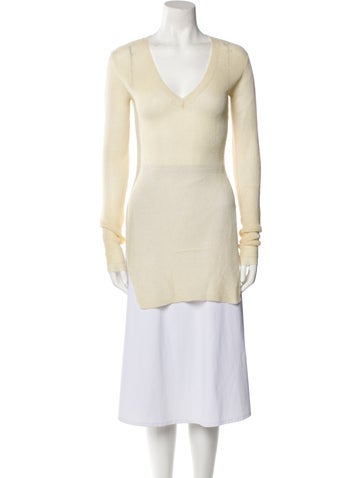 Co. Tops V-Neck Long Sleeve Tunic M