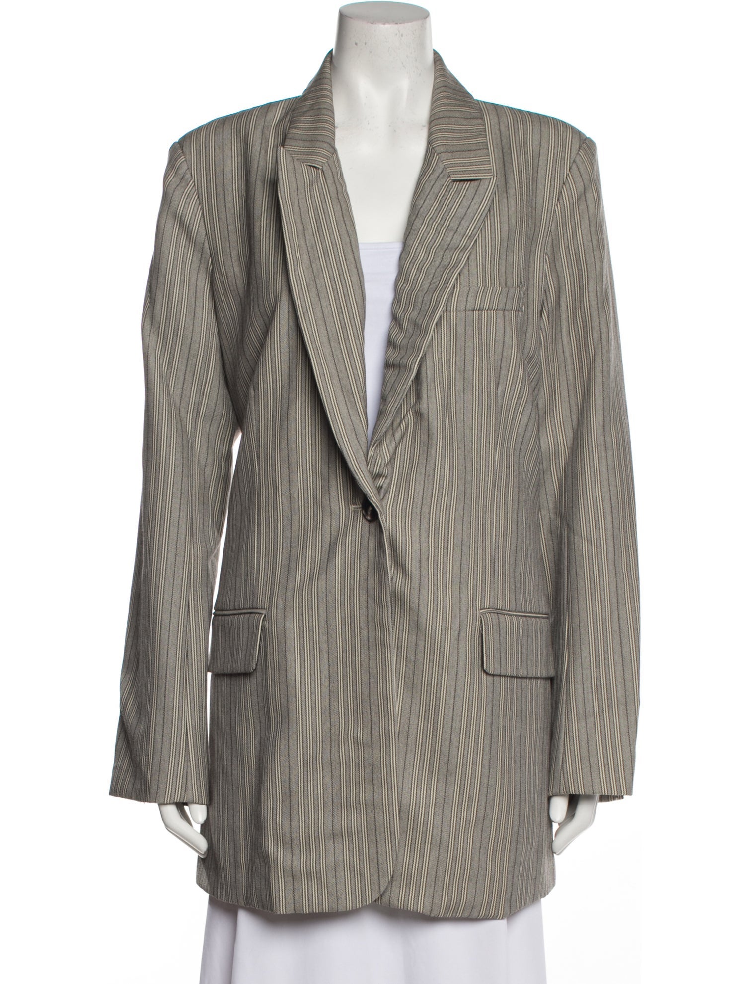 Co. Wool Striped Blazer