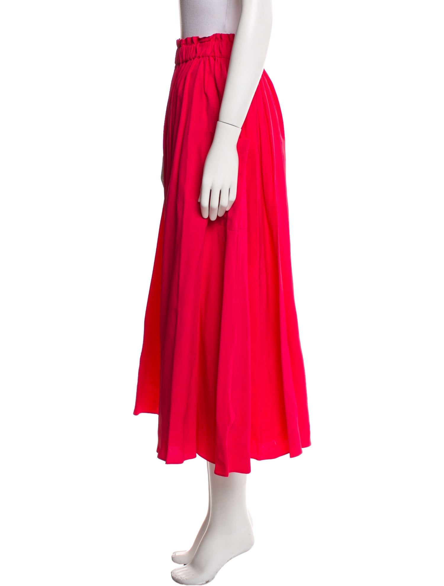 Co. Pleated Accents Midi Length Skirt