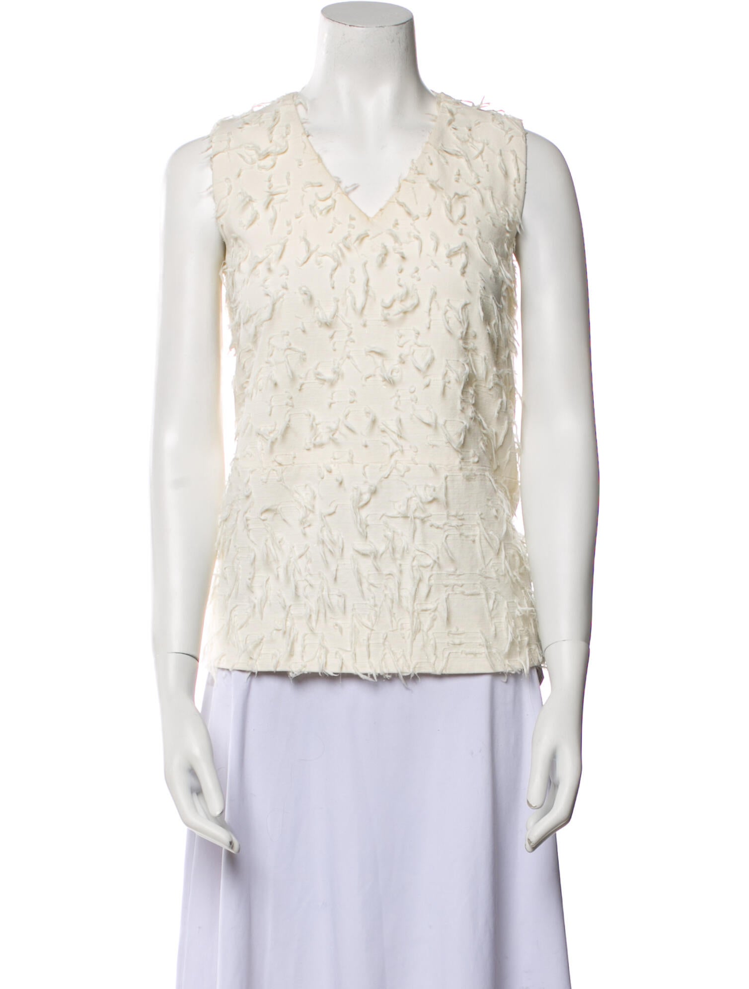 Co. Lace Pattern V-Neck Blouse