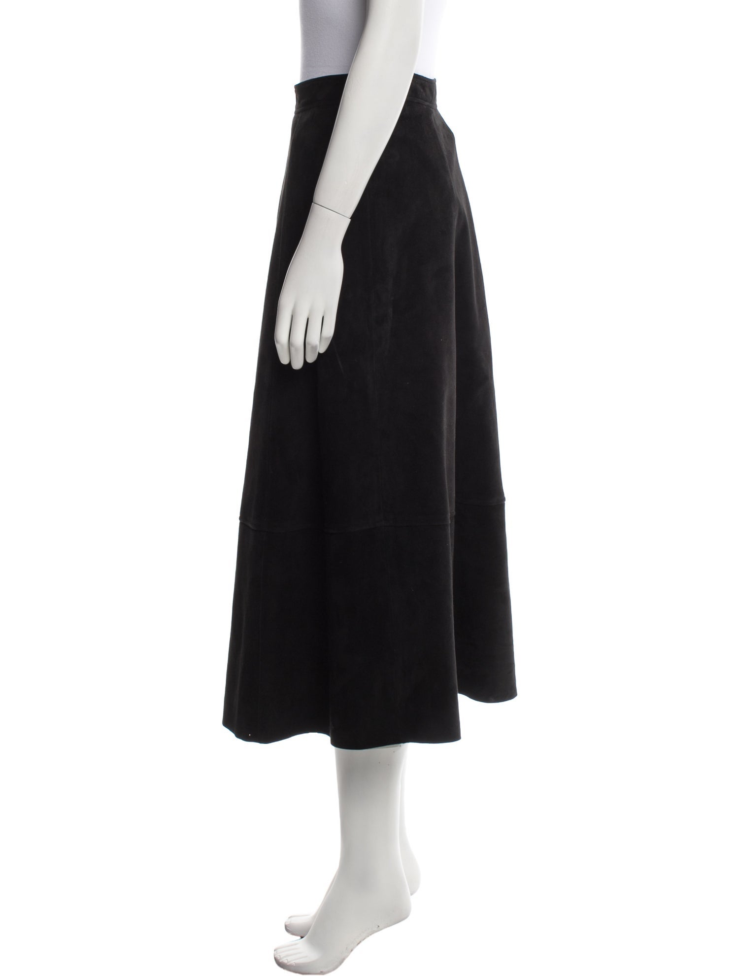 Co. Lambskin Midi Length Skirt
