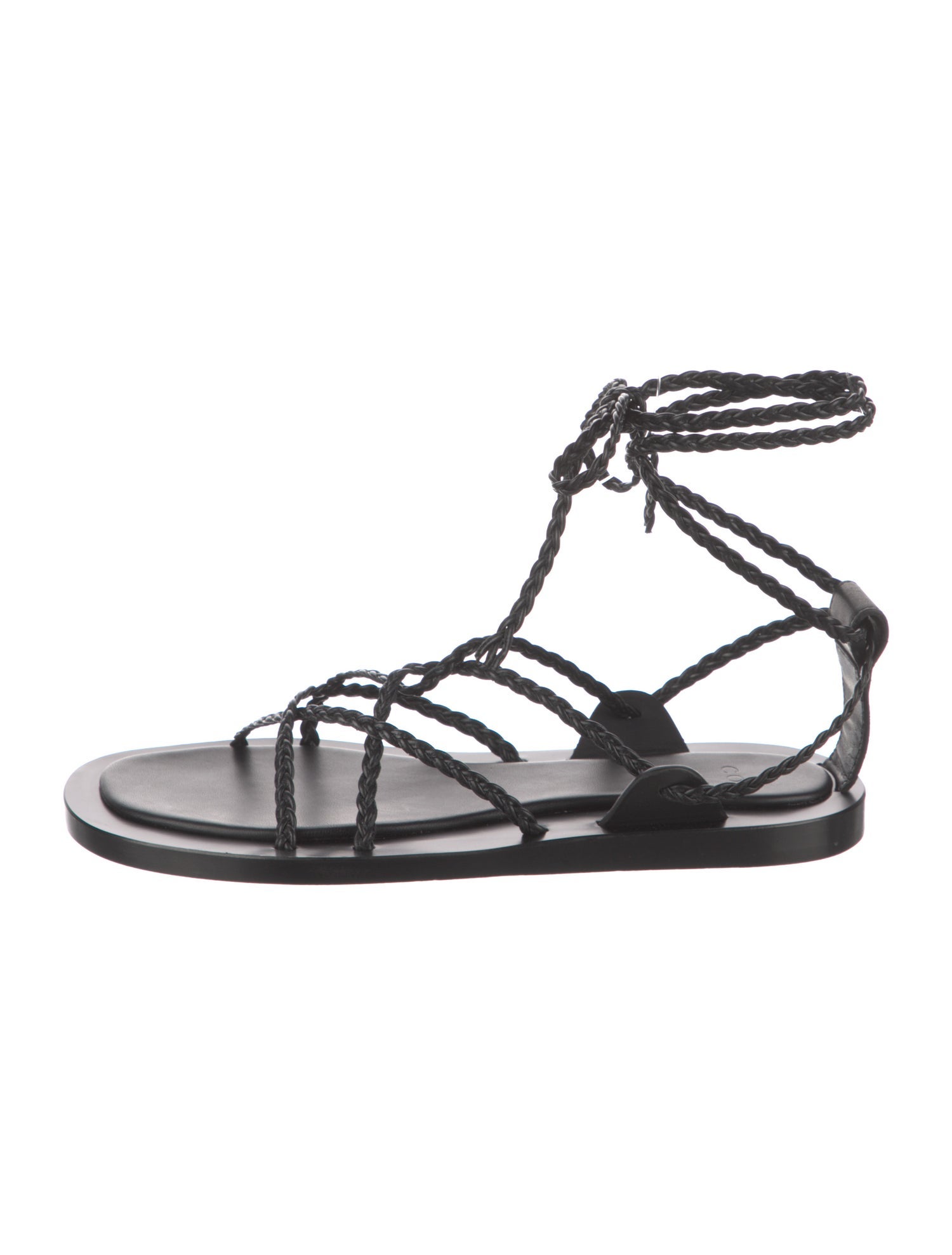 Co. Leather Braided Accents Gladiator Sandals
