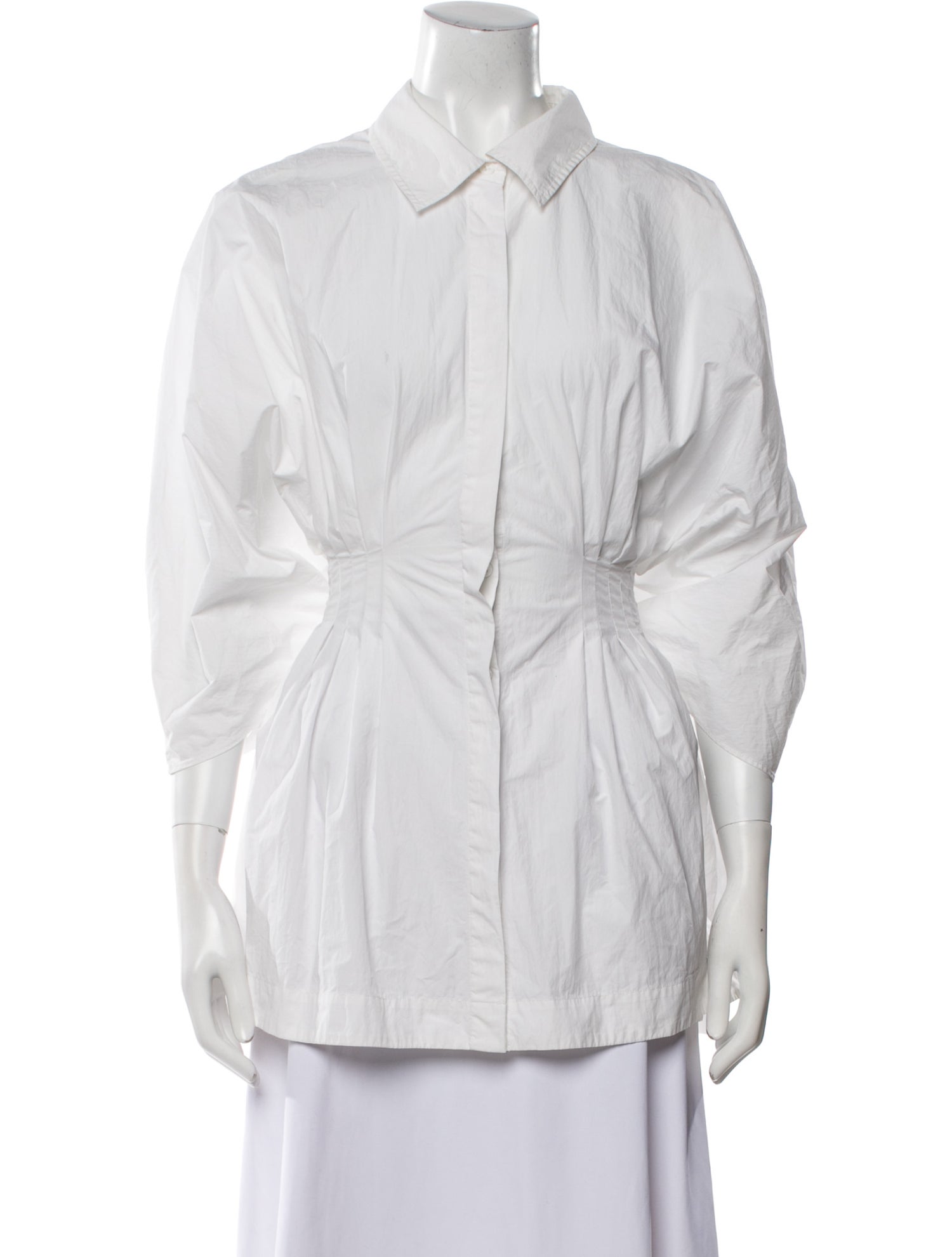 Co. Three-Quarter Sleeve Button-Up Top