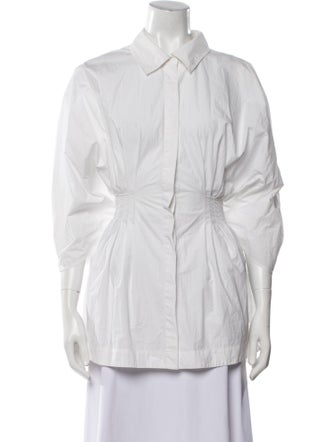 Co. Three-Quarter Sleeve Button-Up Top