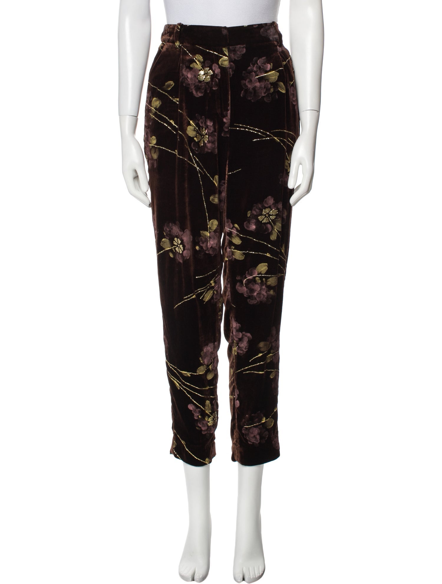 Co. Floral Print Skinny Leg Pants