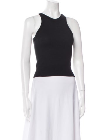 Co. Tops Wool Crew Neck Crop Top S