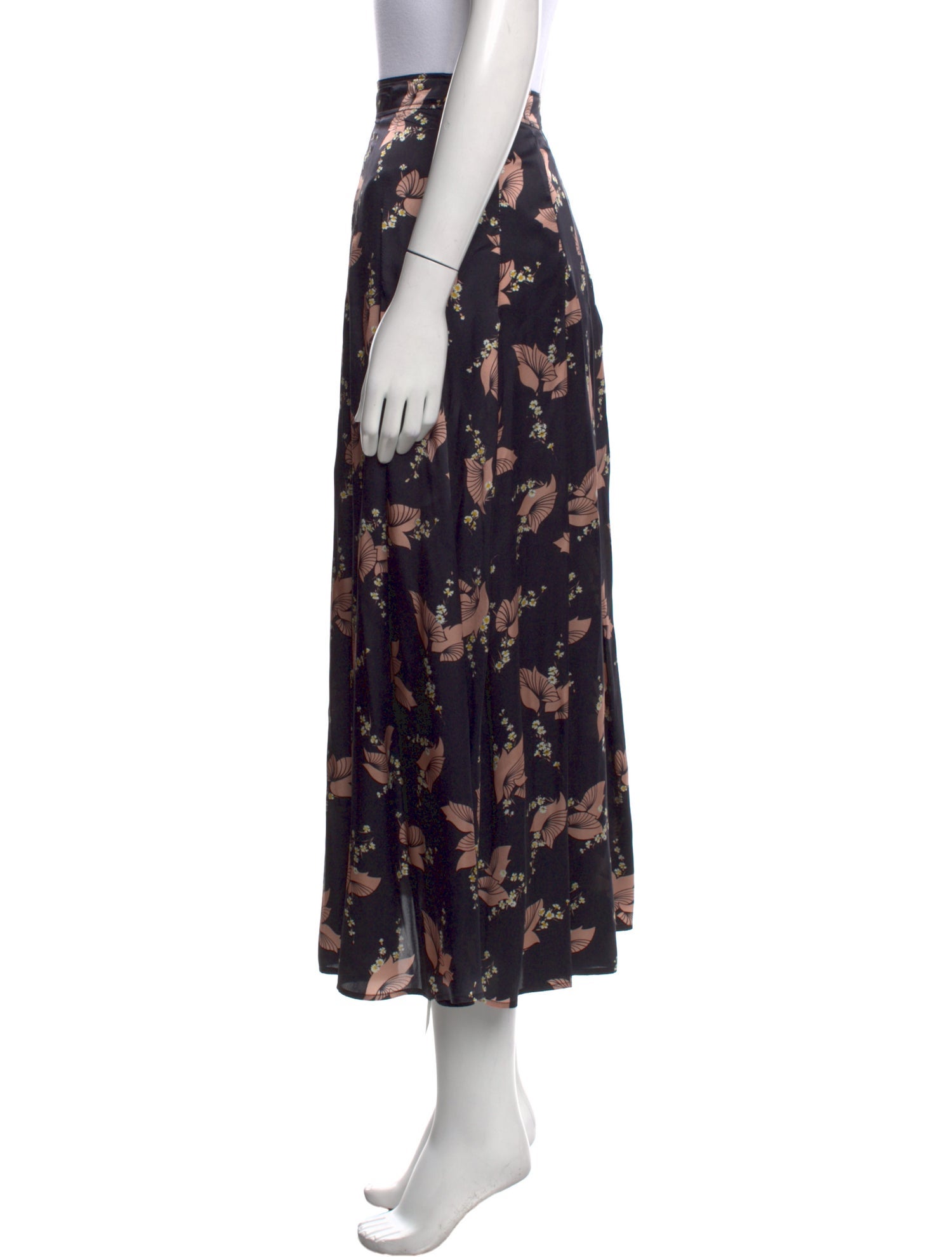 Co. Silk Midi Length Skirt