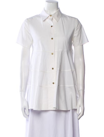 Co. Short Sleeve Button-Up Top