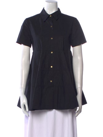 Co. Short Sleeve Button-Up Top