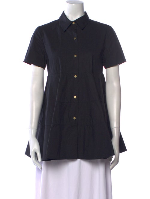 Co. Short Sleeve Button-Up Top