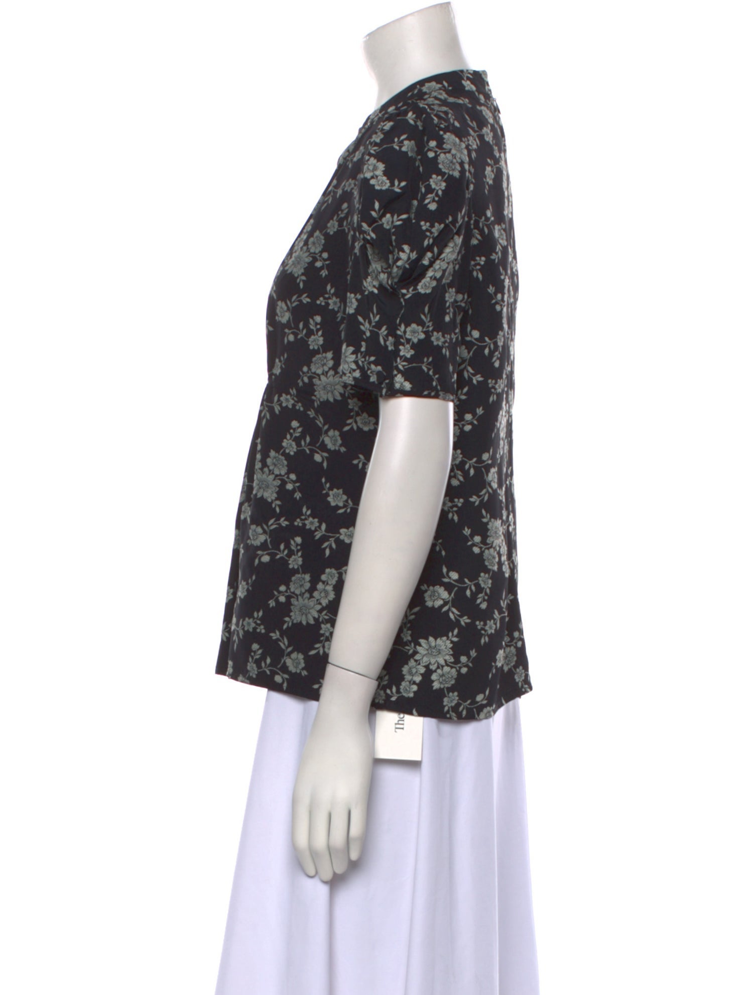 Co. Floral Print Crew Neck Blouse