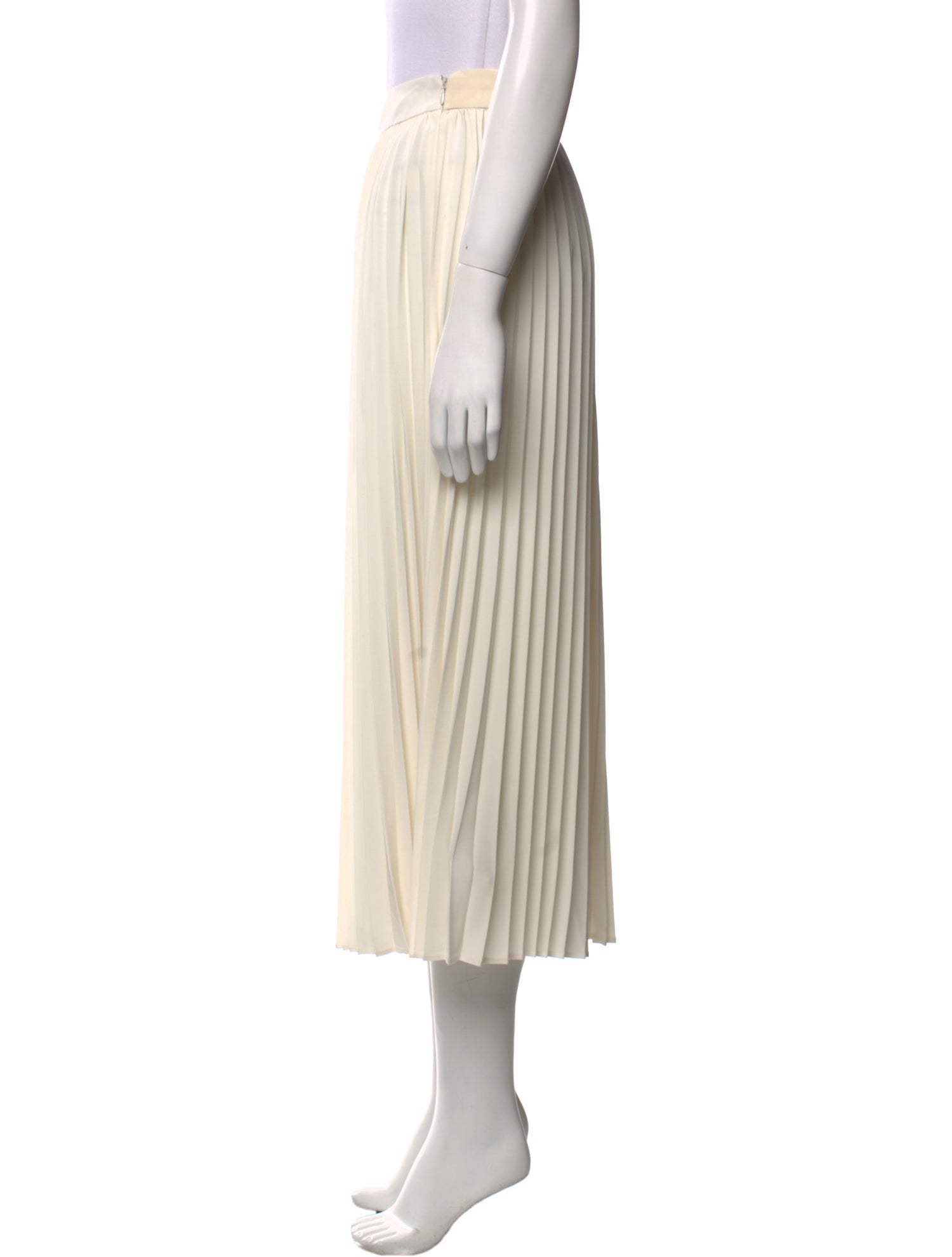 Co. Pleated Accents Midi Length Skirt