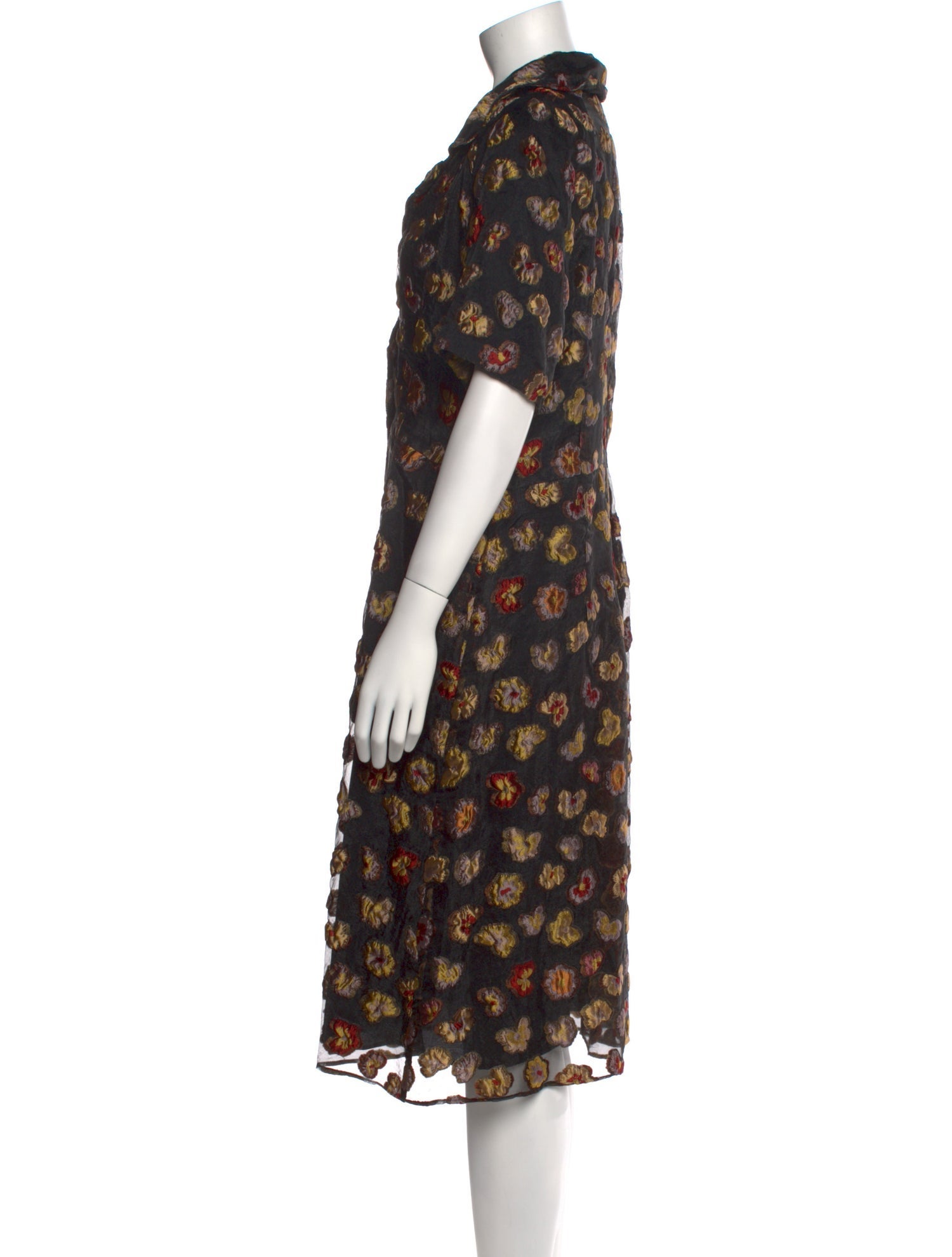 Co. Floral Print Midi Length Dress