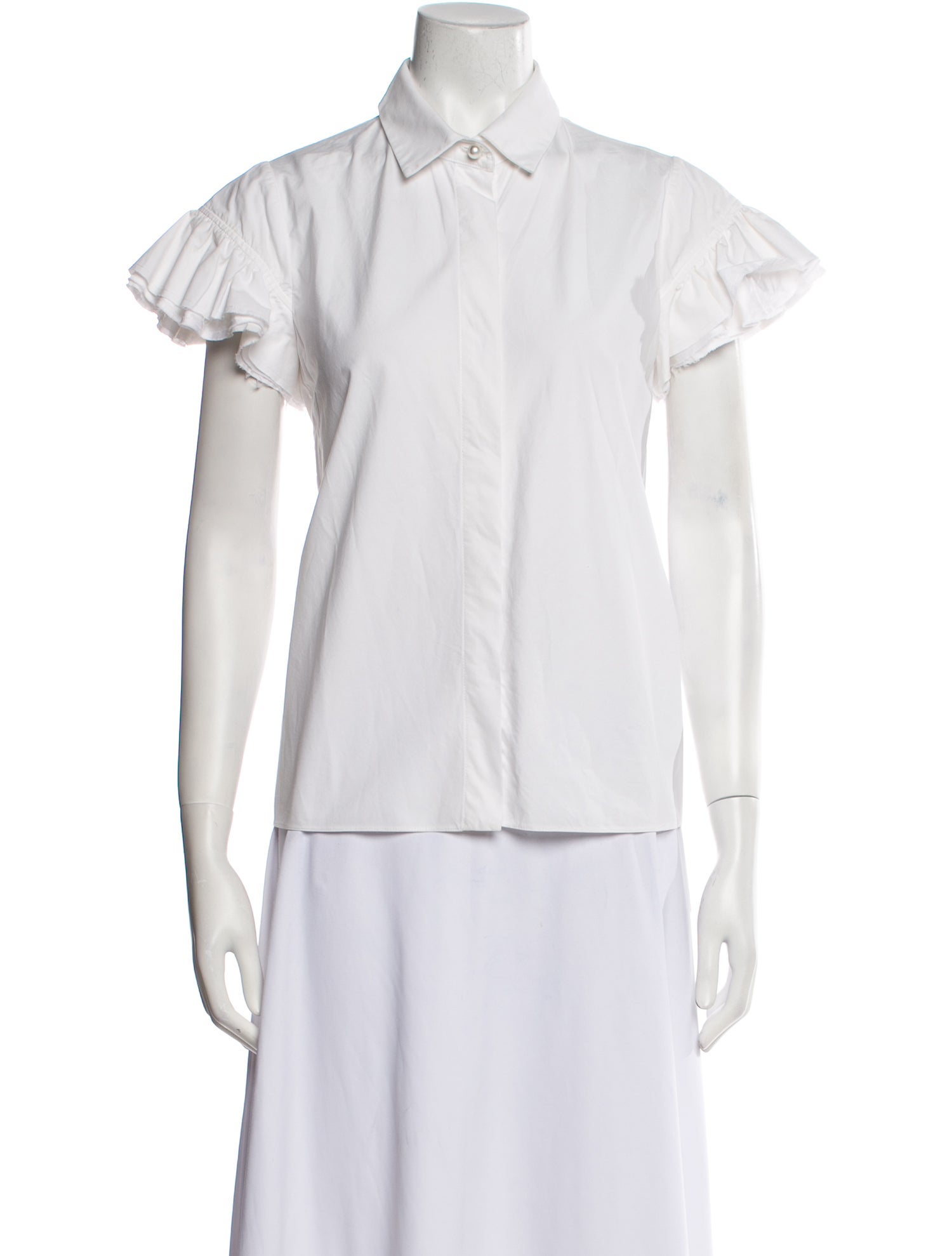 Co. Short Sleeve Button-Up Top