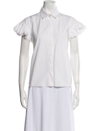 Co. Short Sleeve Button-Up Top