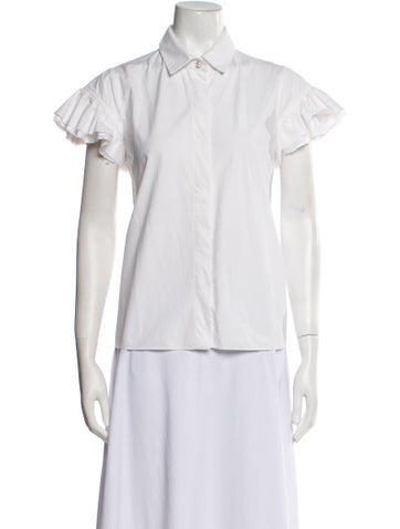 Co. Tops Short Sleeve Button-Up Top S