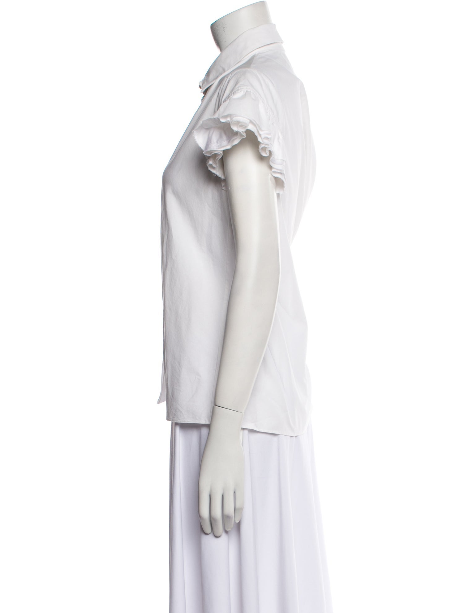 Co. Short Sleeve Button-Up Top