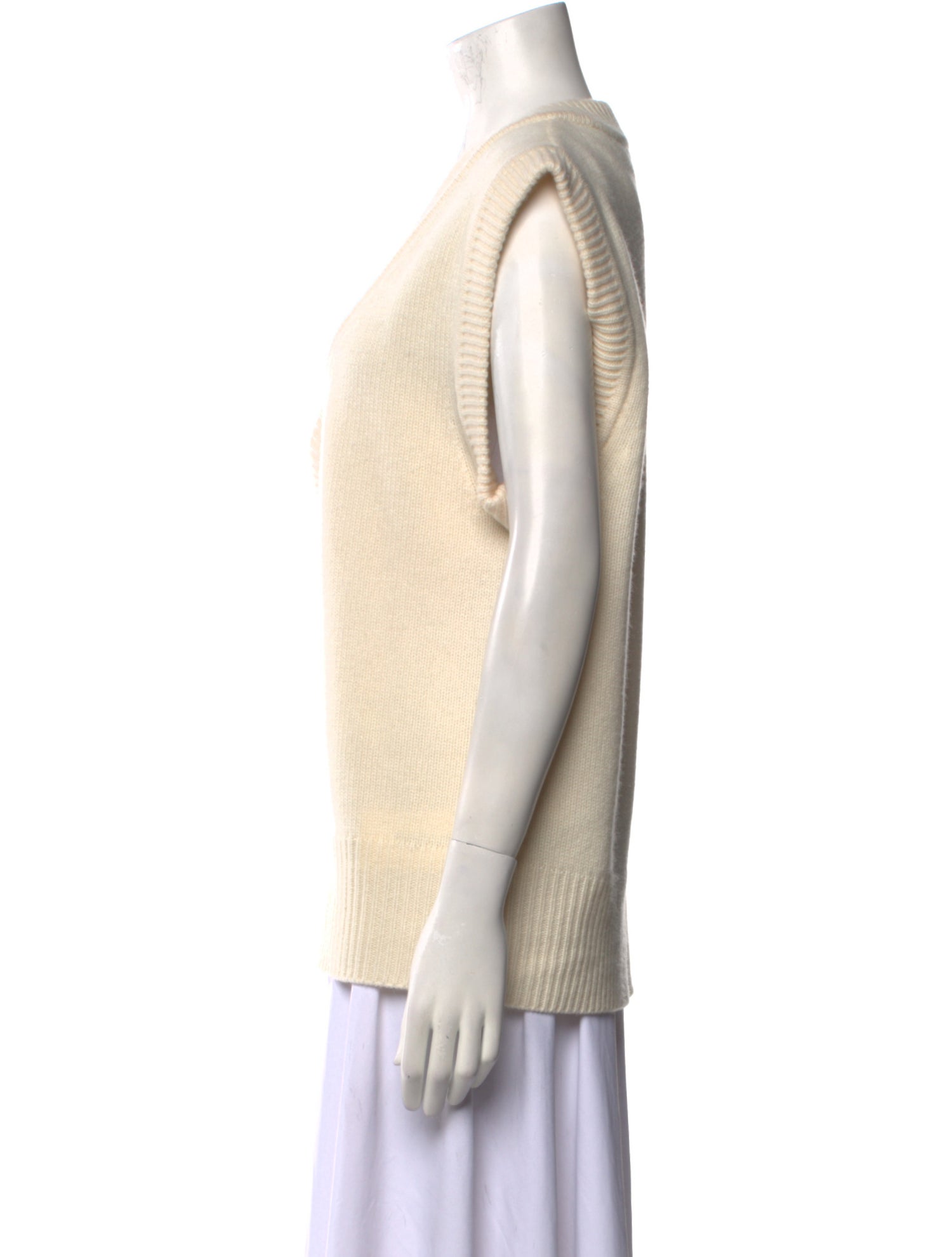 Co. Cashmere Plunge Neckline Sweater