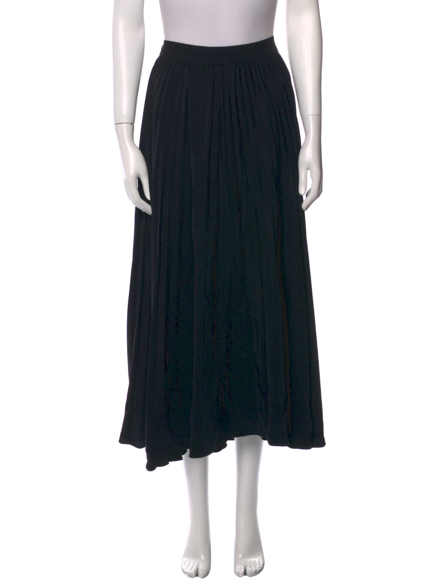 Co. Pleated Accents Midi Length Skirt