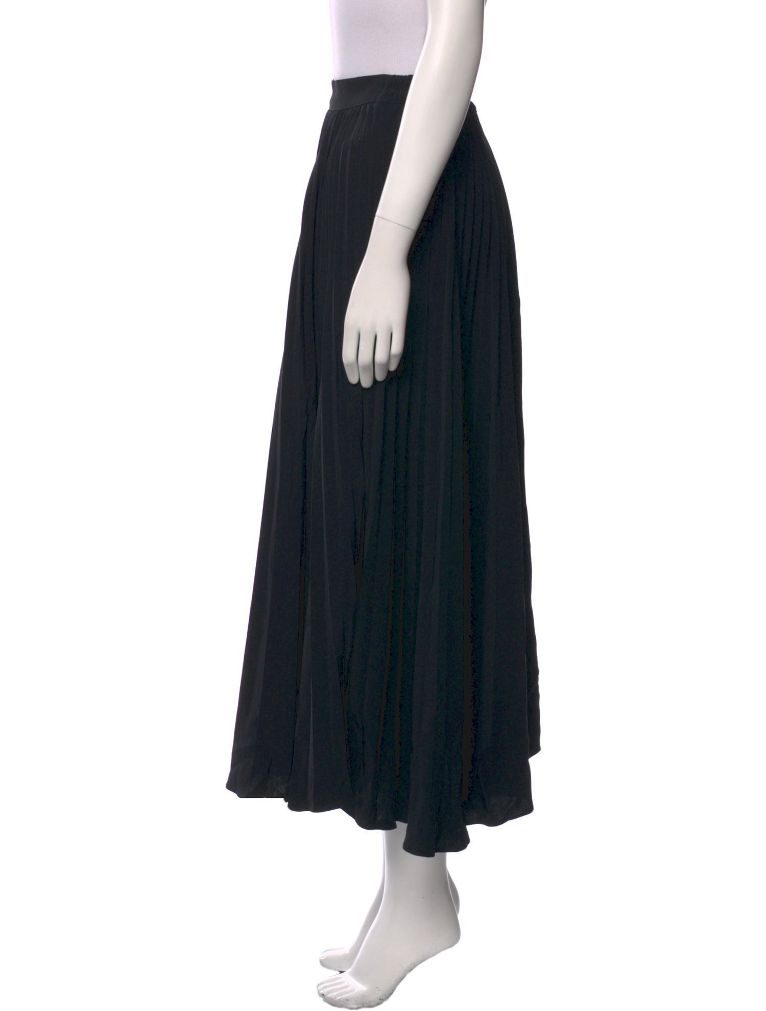 Co. Pleated Accents Midi Length Skirt