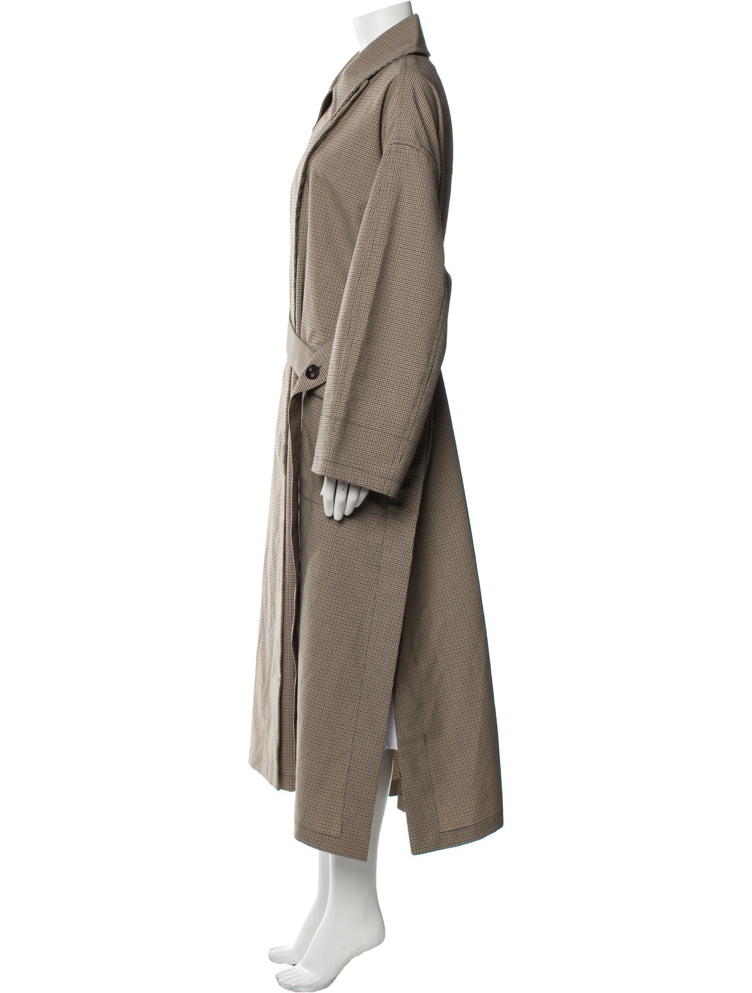 Co. Plaid Print Peacoat